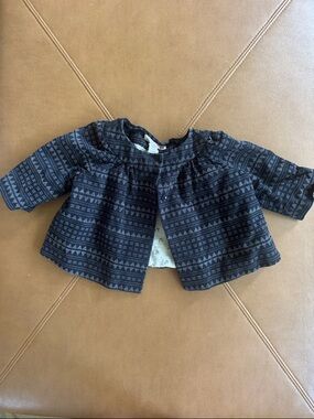 Bonpoint Black & Gray girls Cardigan jacket
